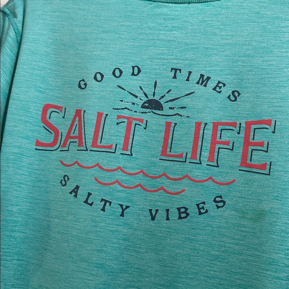 Salt Life Teal Performance Shirt Sz L